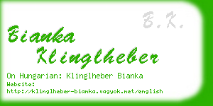 bianka klinglheber business card